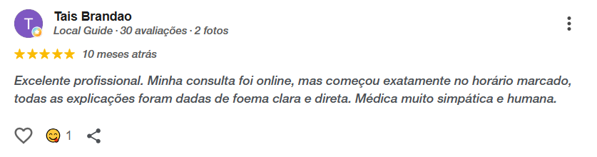 Depoimento de paciente 5